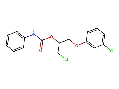 1-Chloro-3-(3-chlorophenoxy)propan-2-yl hydrogen phenylcarbonimidate structure