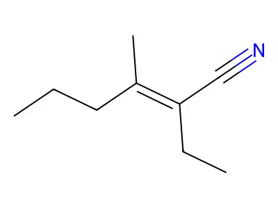 2-乙基-3-甲基己-2-烯腈 structure