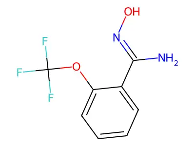 N'-hydroxy-2-(trifluoromethoxy)benzenecarboximidamide structure