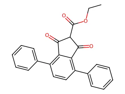 Ethyl 1,3-dioxo-4,7-diphenyl-2-indanecarboxylate structure