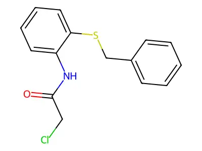 N-[2-(benzylsulfanyl)phenyl]-2-chloroacetamide structure