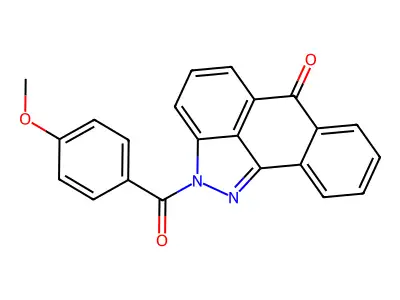 2-(4-methoxybenzoyl)dibenzo[cd,g]indazol-6(2H)-one structure