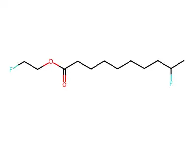 Decanoic acid, 9-fluoro-, 2-fluoroethyl ester structure