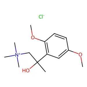 2-(2,5-Dimethoxyphenyl)-2-hydroxy-N,N,N-trimethylpropan-1-aminium chloride structure