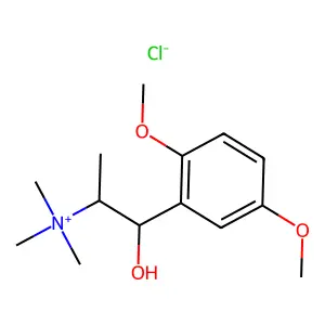 1-(2,5-Dimethoxyphenyl)-1-hydroxy-N,N,N-trimethylpropan-2-aminium chloride structure