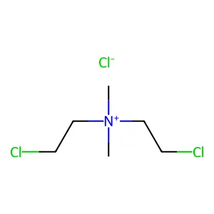 2-Chloro-N-(2-chloroethyl)-N,N-dimethylethan-1-aminium chloride structure
