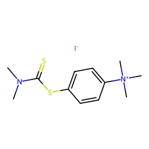 Ammonium, (p-mercaptophenyl)trimethyl-, iodide, dimethyldithiocarbamate structure