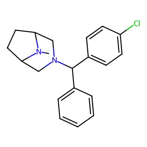 3-[(4-Chlorophenyl)-phenylmethyl]-8-methyl-3,8-diazabicyclo[3.2.1]octane structure