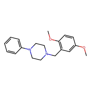 Piperazine, 1-(2,5-dimethoxybenzyl)-4-phenyl- structure
