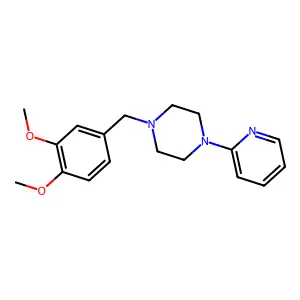 Piperazine, 1-(3,4-dimethoxybenzyl)-4-(2-pyridyl)- structure