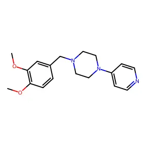 Piperazine, 1-(3,4-dimethoxybenzyl)-4-(4-pyridyl)- structure