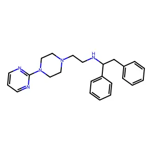 Piperazine, 1-(2-(1,2-diphenylethylamino)ethyl)-4-(2-pyrimidyl)- structure