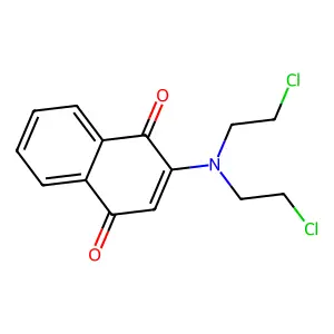 1,4-Naphthoquinone, 2-(di-2'-chloroethylamino)- structure