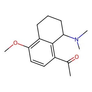 1-Naphthylamine, 1,2,3,4-tetrahydro-8-acetyl-N,N-dimethyl-5-methoxy- structure