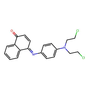 4-(p-Bis(2-chloroethyl)aminophenyl)imino-1(4H)-naphthalenone structure