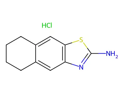 Naphthiazole, 5,6,7,8-tetrahydro-2-amino-, hydrochloride structure