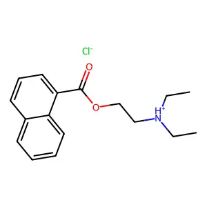1-Naphthoic acid, 2-(diethylamino)ethyl ester, hydrochloride structure