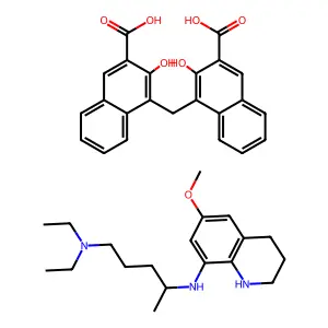 Tetrahydropamaquin naphthoate structure