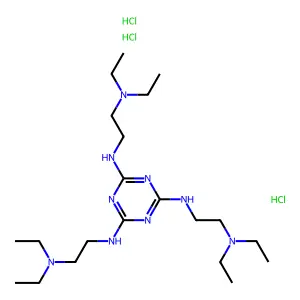 s-Triazine, 2,4,6-tris(2'-(diethylamino)ethylamino)-, trihydrochloride structure