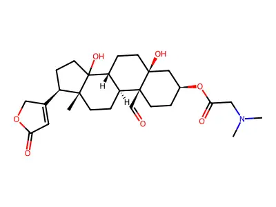 Strophanthidin, 3-dimethylaminoacetyl- structure