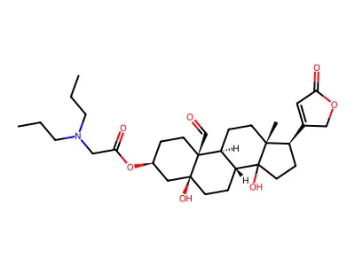 Strophanthidin, 3-((dipropylamino)acetyl)- structure