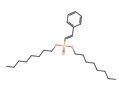 (2-苯乙烯基)膦酸二辛酯 structure