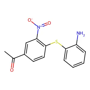 (4-乙酰基-2-硝基)苯基2'-氨基苯基硫醚 structure