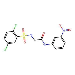 2-[(2,5-dichlorophenyl)sulfonylamino]-N-(3-nitrophenyl)acetamide structure
