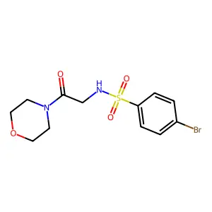 4-bromo-N-(2-morpholin-4-yl-2-oxoethyl)benzenesulfonamide structure