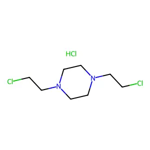 Piperazine, 1,4-bis(2-chloroethyl)-, hydrochloride (1:1) structure