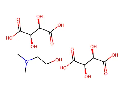 Ethanol, 2-(dimethylamino)-, bitartrate structure