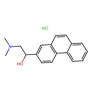 Ethanol, 2-dimethylamino-1-(phenanthr-3''-yl)-, hydrochloride structure