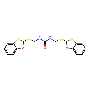 N,N'-双((1,3-苯并氧硫杂环戊-2-基硫代)甲基)脲 structure