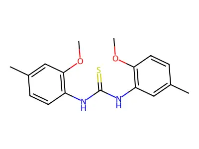 Urea, 1,3-bis(2-methoxy-5-methylphenyl)-2-thio- structure