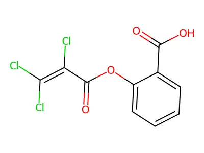 Salicylic acid, trichloroacrylate structure