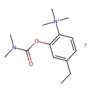 Ammonium, ((2-hydroxy-4-ethyl)phenyl)trimethyl-, iodide, dimethylcarbamate structure