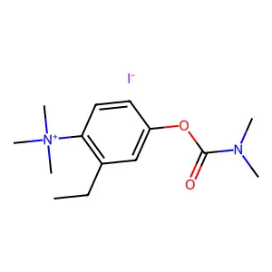 Ammonium, (2-ethyl-4-hydroxyphenyl)trimethyl-, iodide, dimethylcarbamate (ester) structure