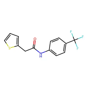2-(2-thienyl)-N-[4-(trifluoromethyl)phenyl]acetamide structure