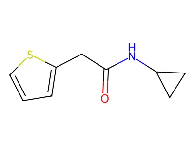 N-cyclopropyl-2-(thiophen-2-yl)acetamide structure