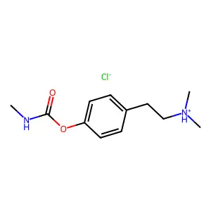 Carbamic acid, methyl-, 4-(2-dimethylaminoethyl)phenyl ester, hydrochloride structure