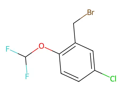 Benzene, 2-(bromomethyl)-4-chloro-1-(difluoromethoxy)- structure