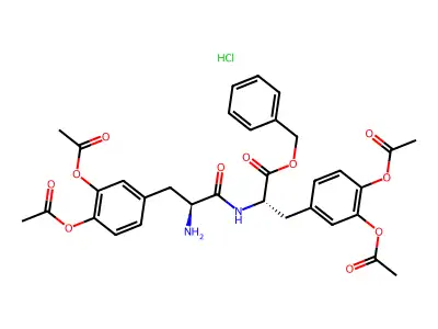 Alanine, N-(3,4-diacetoxy-L-phenylalanyl)-3-(3,4-diacetoxyphenyl)-, benzyl ester, hydrochloride, L- structure
