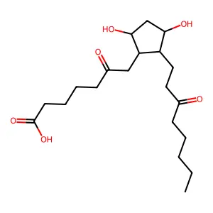 6,15-diketo-13,14-dihydroprostaglandin F1alpha structure