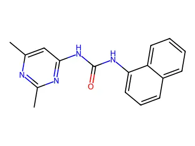 1-(2,6-Dimethylpyrimidine-4-yl)-3-(1-naphthyl)urea structure