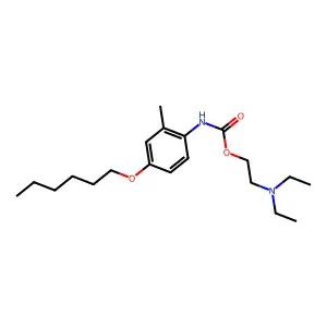 Carbanilic acid, 4-(hexyloxy)-2-methyl-, 2-(diethylamino)ethyl ester structure