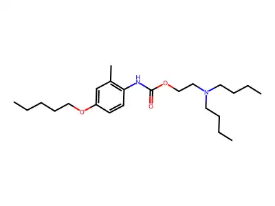 Carbamic acid, (2-methyl-4-(pentyloxy)phenyl)-, 2-(dibutylamino)ethyl ester structure