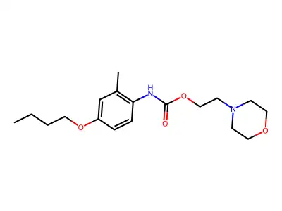 Carbamic acid, (4-butoxy-2-methylphenyl)-, 2-(4-morpholinyl)ethyl ester structure
