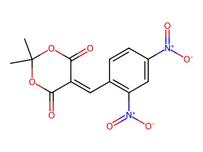 5-[(2,4-Dinitrophenyl)methylidene]-2,2-dimethyl-1,3-dioxane-4,6-dione structure