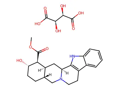 2,3-Dihydroxybutanedioic acid--methyl 17-hydroxyyohimban-16-carboxylate (1/1) structure