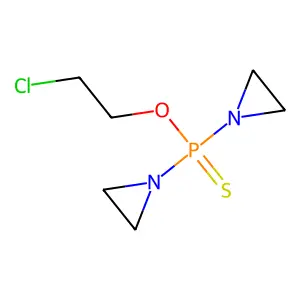 Bis(aziridin-1-yl)-(2-chloroethoxy)-sulfanylidene-lambda5-phosphane structure